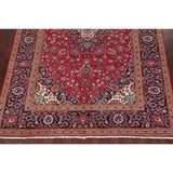 Traditional Medallion Oriental Hand Knotted Kashan Persian Rug - 11'9" X 8'0"