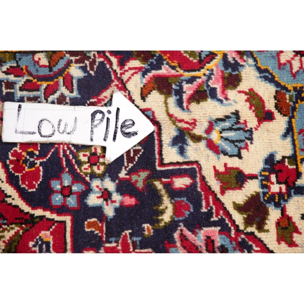 Traditional Medallion Oriental Hand Knotted Kashan Persian Rug - 11'9" X 8'0"