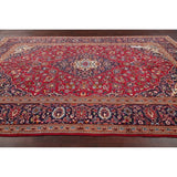 Traditional Medallion Oriental Hand Knotted Kashan Persian Rug - 11'9" X 8'0"