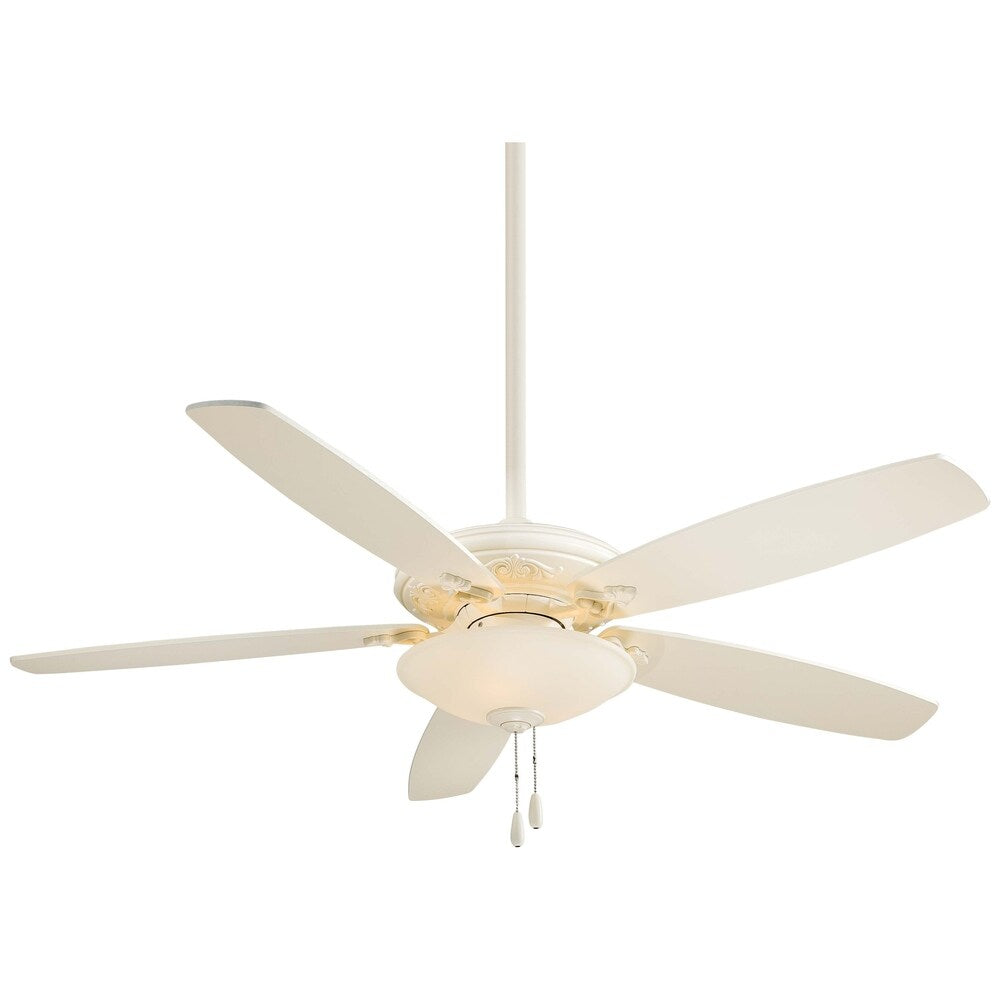 Traditional Mojo Ceiling Fan in Bone White finish w/ Bone White blades