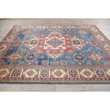 Traditional Oriental Kazak Hand-Knotted Wool Pakistani Area Rug - 10'6" x 8'0"