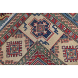 Traditional Oriental Kazak Hand-Knotted Wool Pakistani Area Rug - 10'6" x 8'0"