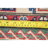 Traditional Oriental Kazak Hand-Knotted Wool Pakistani Area Rug - 10'6" x 8'0"