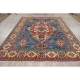 Traditional Oriental Kazak Hand-Knotted Wool Pakistani Area Rug - 10'6" x 8'0"
