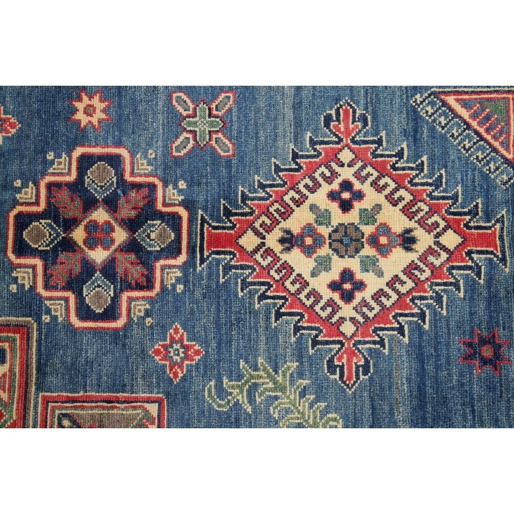 Traditional Oriental Kazak Hand-Knotted Wool Pakistani Area Rug - 10'6" x 8'0"