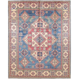 Traditional Oriental Kazak Hand-Knotted Wool Pakistani Area Rug - 10'6" x 8'0"