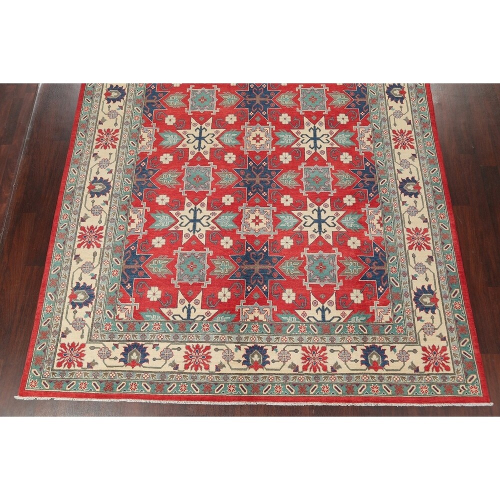 Traditional Pakistan Chechen-Kazak Oriental Hand Knotted Wool Area Rug - 12'0" x 9'0"