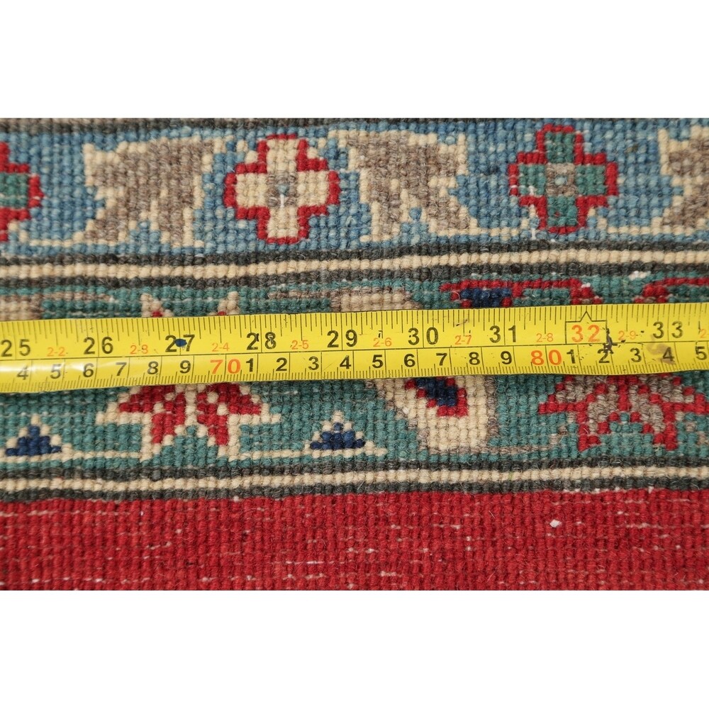 Traditional Pakistan Chechen-Kazak Oriental Hand Knotted Wool Area Rug - 12'0" x 9'0"