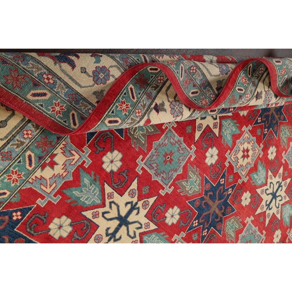 Traditional Pakistan Chechen-Kazak Oriental Hand Knotted Wool Area Rug - 12'0" x 9'0"