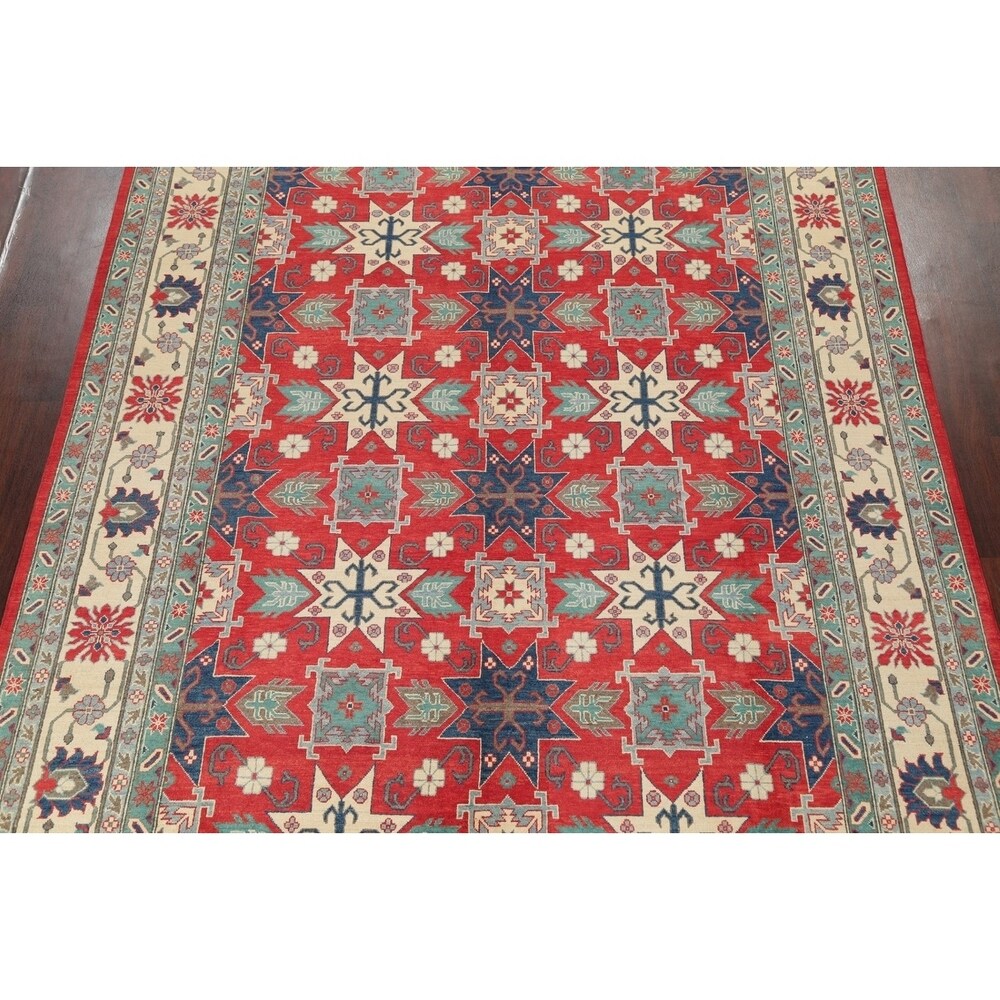 Traditional Pakistan Chechen-Kazak Oriental Hand Knotted Wool Area Rug - 12'0" x 9'0"