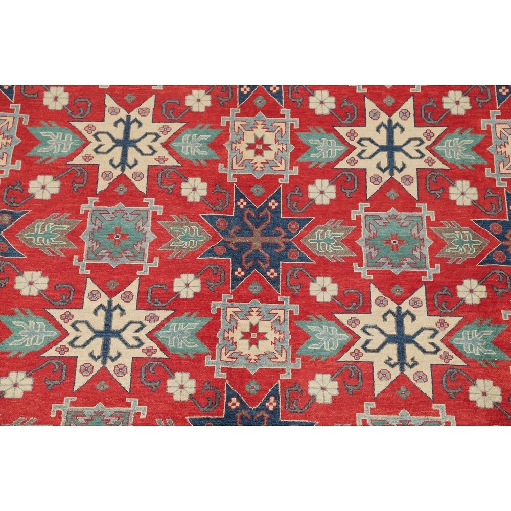 Traditional Pakistan Chechen-Kazak Oriental Hand Knotted Wool Area Rug - 12'0" x 9'0"