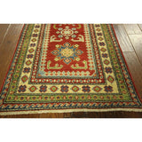 Traditional Runner Hand Knotted Oriental Super Kazak Red Wool Area Rug - 2'7 x 8'5