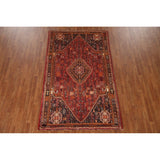 Traditional Shiraz Persian Vintage Area Rug Hand-Knotted Wool Carpet - 5'0"x 8'2"