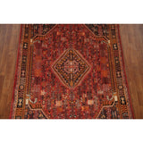 Traditional Shiraz Persian Vintage Area Rug Hand-Knotted Wool Carpet - 5'0"x 8'2"