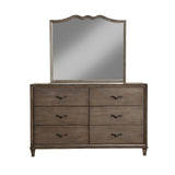 Traditional Style 6 Drawer Dressers In Wood Brown