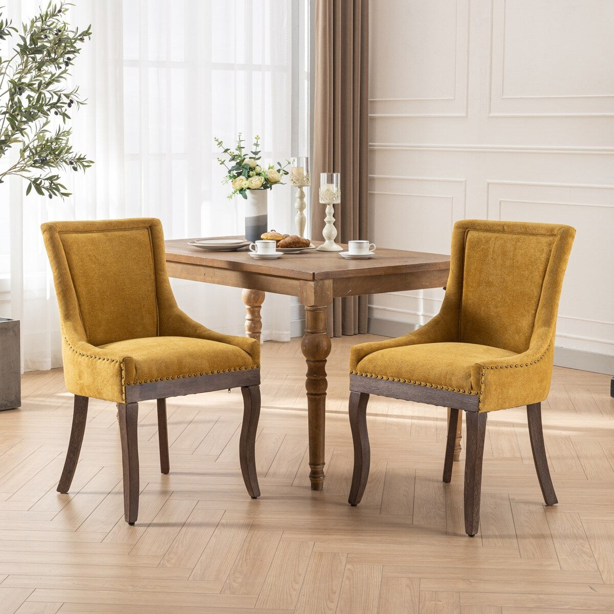 Traditional upholstered dining chairs sales