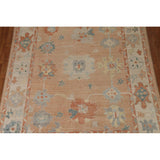 Traditional Vegetable Dye Oushak Turkish Area Rug Wool Hand-knotted - 7'10" x 10'1"