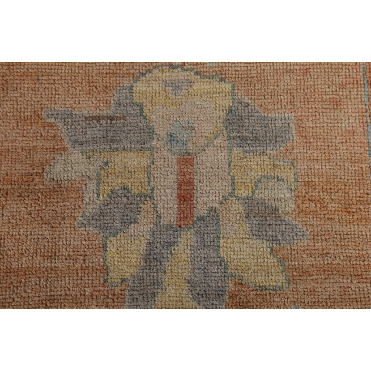 Traditional Vegetable Dye Oushak Turkish Area Rug Wool Hand-knotted - 7'10" x 10'1"