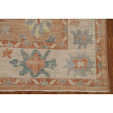 Traditional Vegetable Dye Oushak Turkish Area Rug Wool Hand-knotted - 7'10" x 10'1"