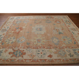 Traditional Vegetable Dye Oushak Turkish Area Rug Wool Hand-knotted - 7'10" x 10'1"