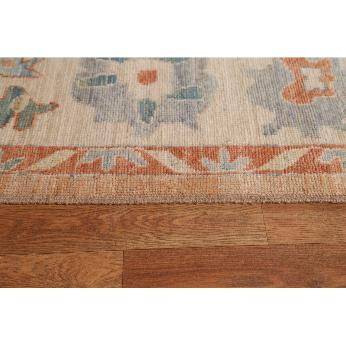 Traditional Vegetable Dye Oushak Turkish Area Rug Wool Hand-knotted - 7'10" x 10'1"