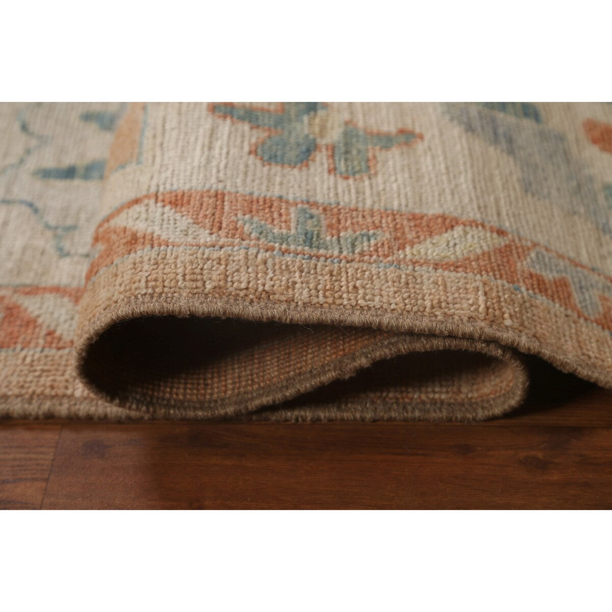 Traditional Vegetable Dye Oushak Turkish Area Rug Wool Hand-knotted - 7'10" x 10'1"