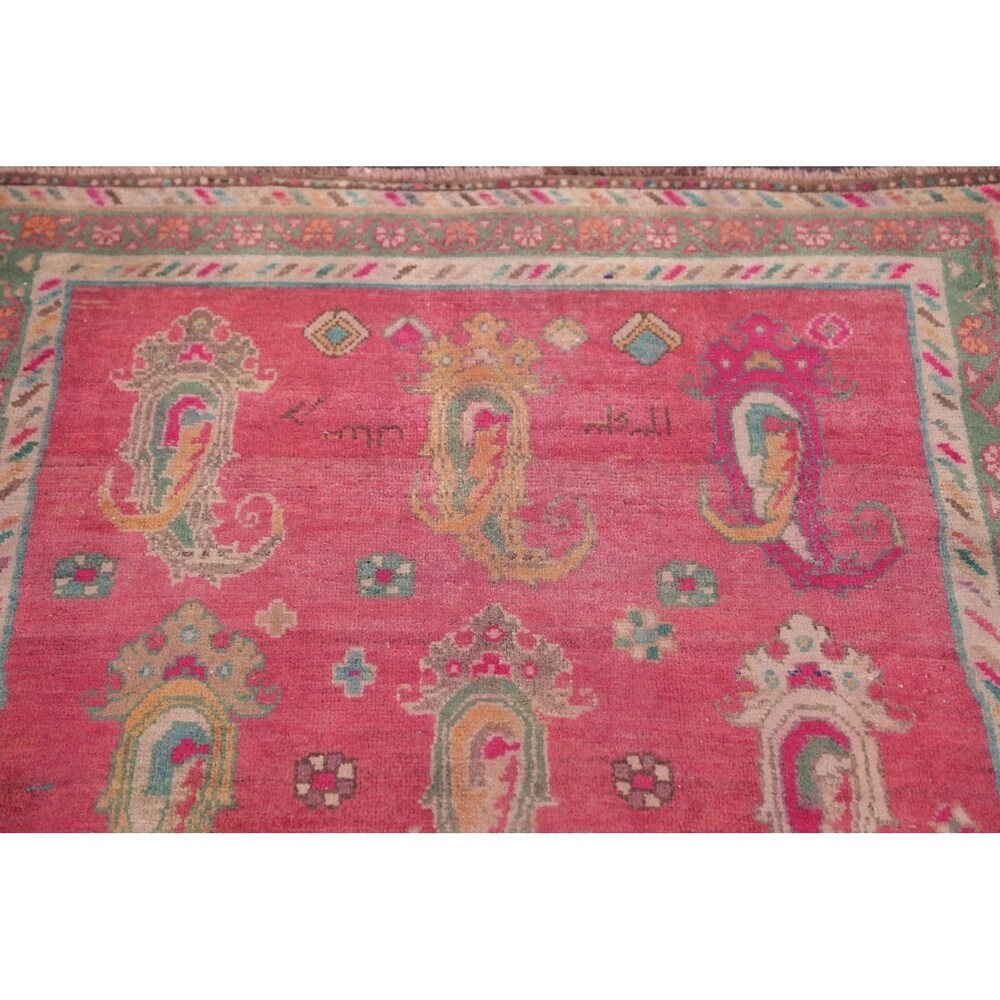 Traditional Vintage Lori Persian Hand Knotted Oriental Wool Area Rug - 6'11" x 3'6"