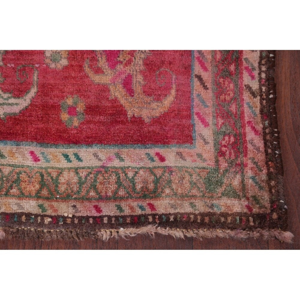 Traditional Vintage Lori Persian Hand Knotted Oriental Wool Area Rug - 6'11" x 3'6"