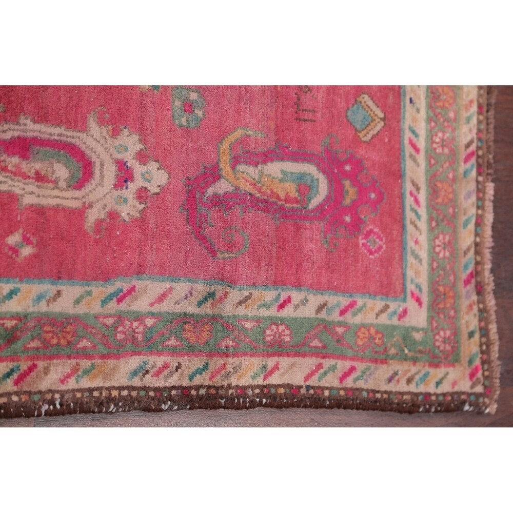 Traditional Vintage Lori Persian Hand Knotted Oriental Wool Area Rug - 6'11" x 3'6"