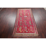 Traditional Vintage Lori Persian Hand Knotted Oriental Wool Area Rug - 6'11" x 3'6"