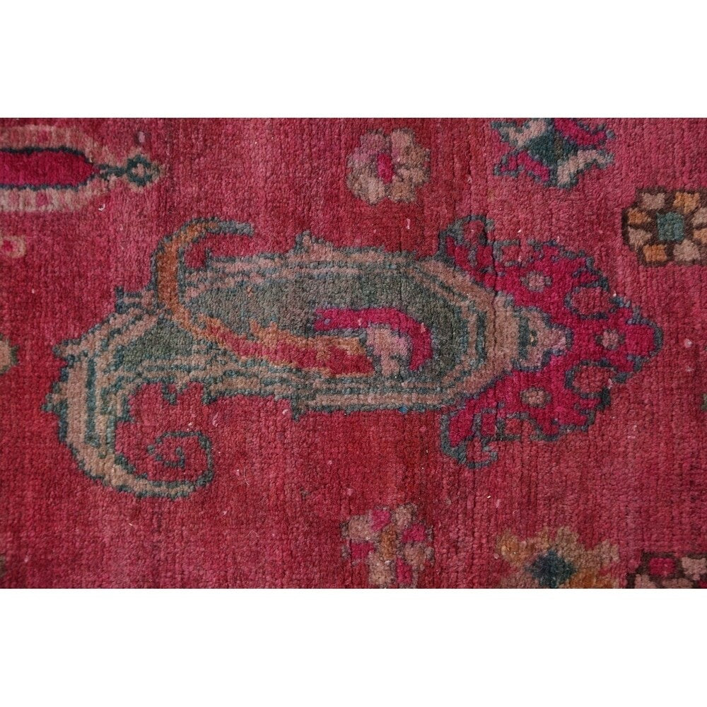 Traditional Vintage Lori Persian Hand Knotted Oriental Wool Area Rug - 6'11" x 3'6"