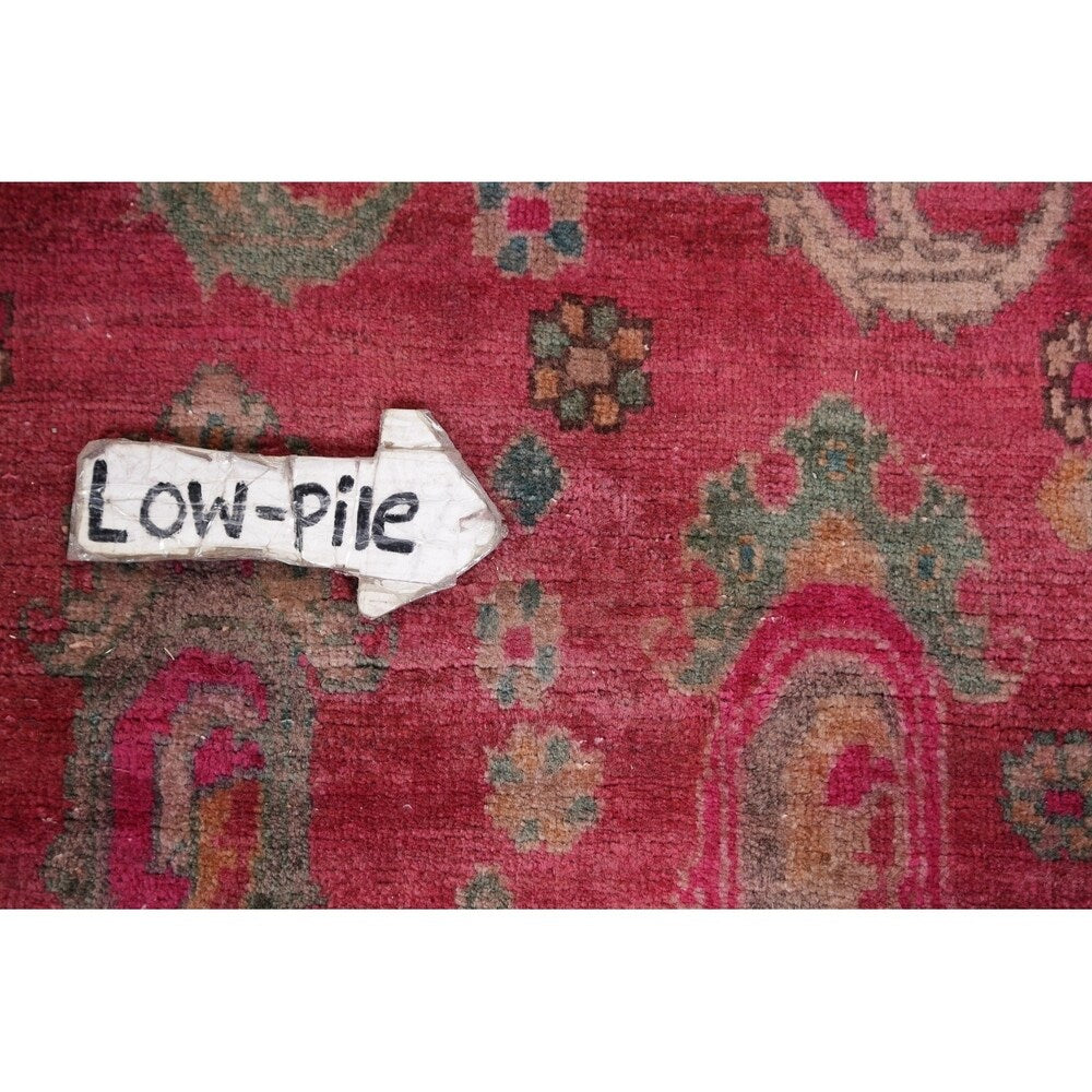 Traditional Vintage Lori Persian Hand Knotted Oriental Wool Area Rug - 6'11" x 3'6"