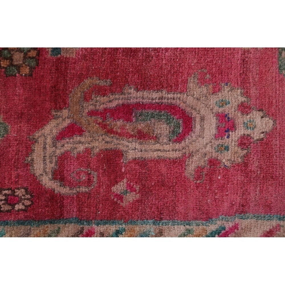 Traditional Vintage Lori Persian Hand Knotted Oriental Wool Area Rug - 6'11" x 3'6"