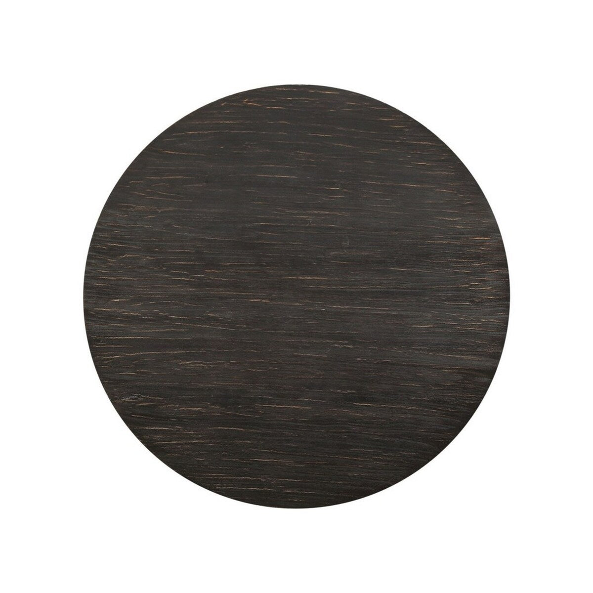 Traditional Wooden Counter Height Table with Pedestal Base, Black