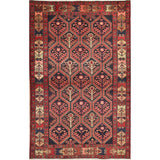 Traditional Zanjan Persian Hand-Knotted Wool Oriental Area Rug - 6'10" x 4'5"