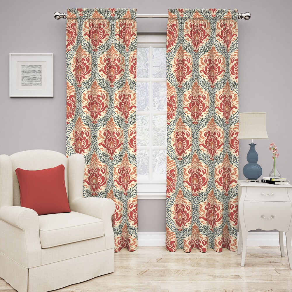 Traditions by Waverly Dressed Up Damask Curtain Panel - 52x84