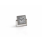 "Trafalgar Square" Polished Nickel Desk Clock / Shelf Clock