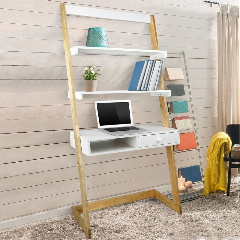 Trails Freestanding Ladder Desk With Drawer - 15"D x 33.75"W x 70.75"H
