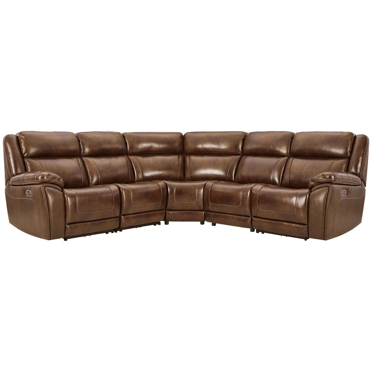 Trambley Walnut Power Reclining Sectional