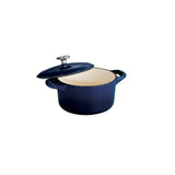 Tramontina 24 oz Enameled Cast-Iron Series 1000 Covered Small Cocotte - Gradated Cobalt