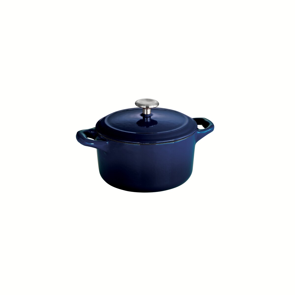 Tramontina 24 oz Enameled Cast-Iron Series 1000 Covered Small Cocotte - Gradated Cobalt