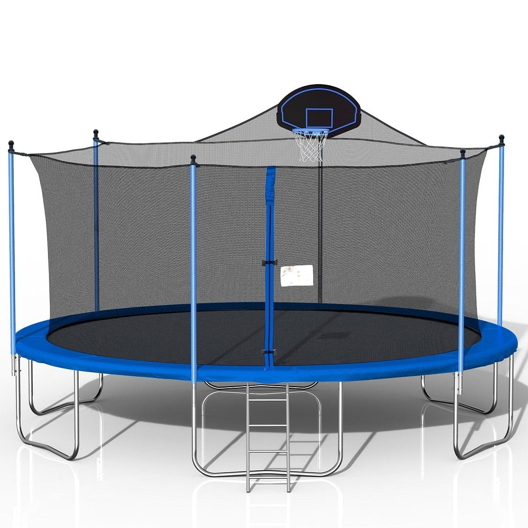 Trampoline Kids and Adults Outdoor Jumbo Round 16 Ft Trampoline with Enclosure