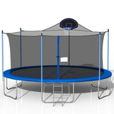 Trampoline Kids and Adults Outdoor Jumbo Round 16 Ft Trampoline with Enclosure