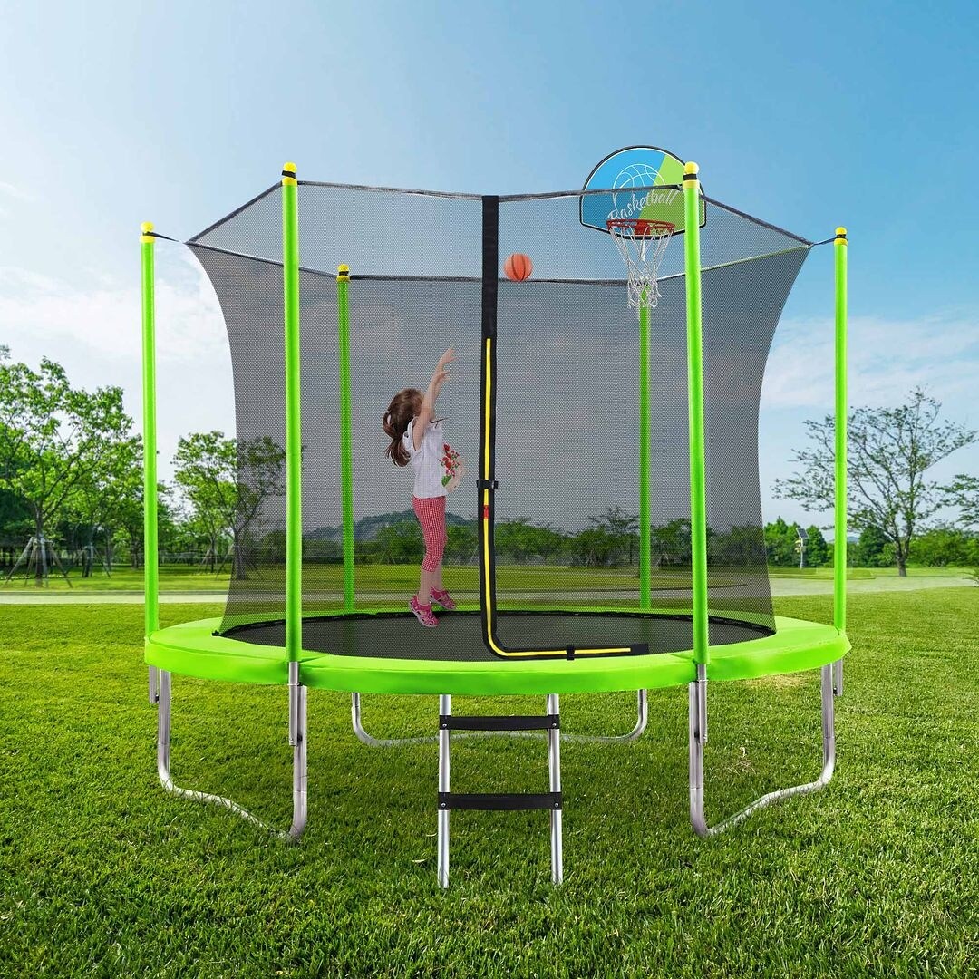 Trampolines 10FT Round Trampoline with Enclosure