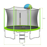 Trampolines 10FT Round Trampoline with Enclosure