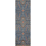 Transitional Blue Oushak Runner Rug Hand-Knotted Wool Carpet - 2'6"x 9'10"