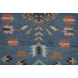 Transitional Blue Oushak Runner Rug Hand-Knotted Wool Carpet - 2'6"x 9'10"