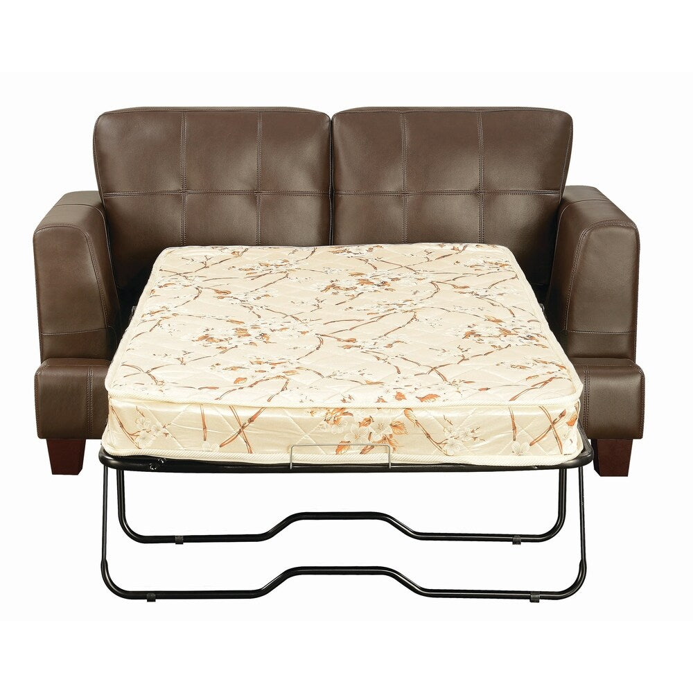 Transitional Brown Loveseat Sleeper