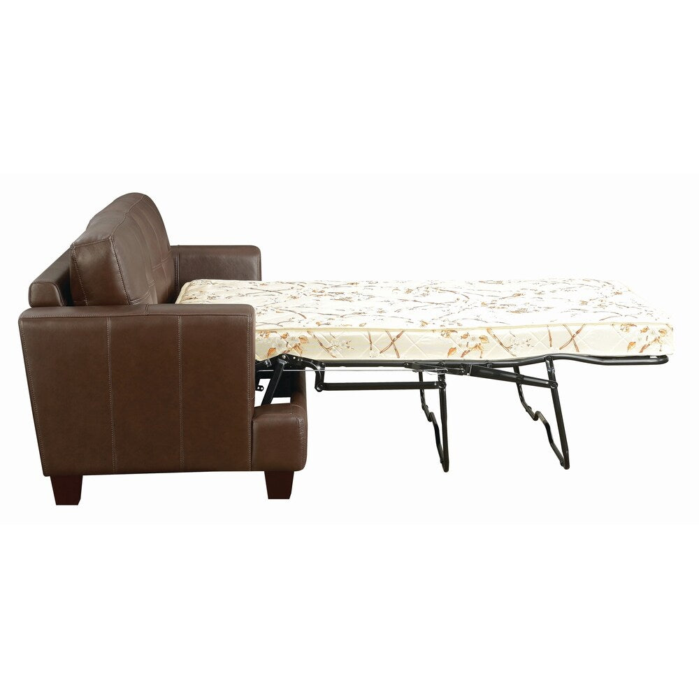 Transitional Brown Loveseat Sleeper
