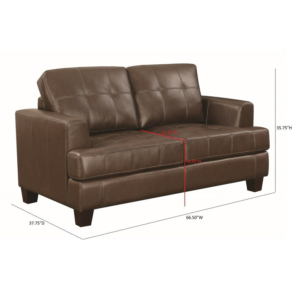 Transitional Brown Loveseat Sleeper